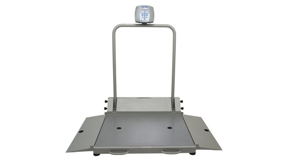 Detecto 6855MHR Bariatric Scale, Digital, 600 lb X .2 lb / 270 kg X .1 kg,  18in. X 14in. Platform, Height Rod , each