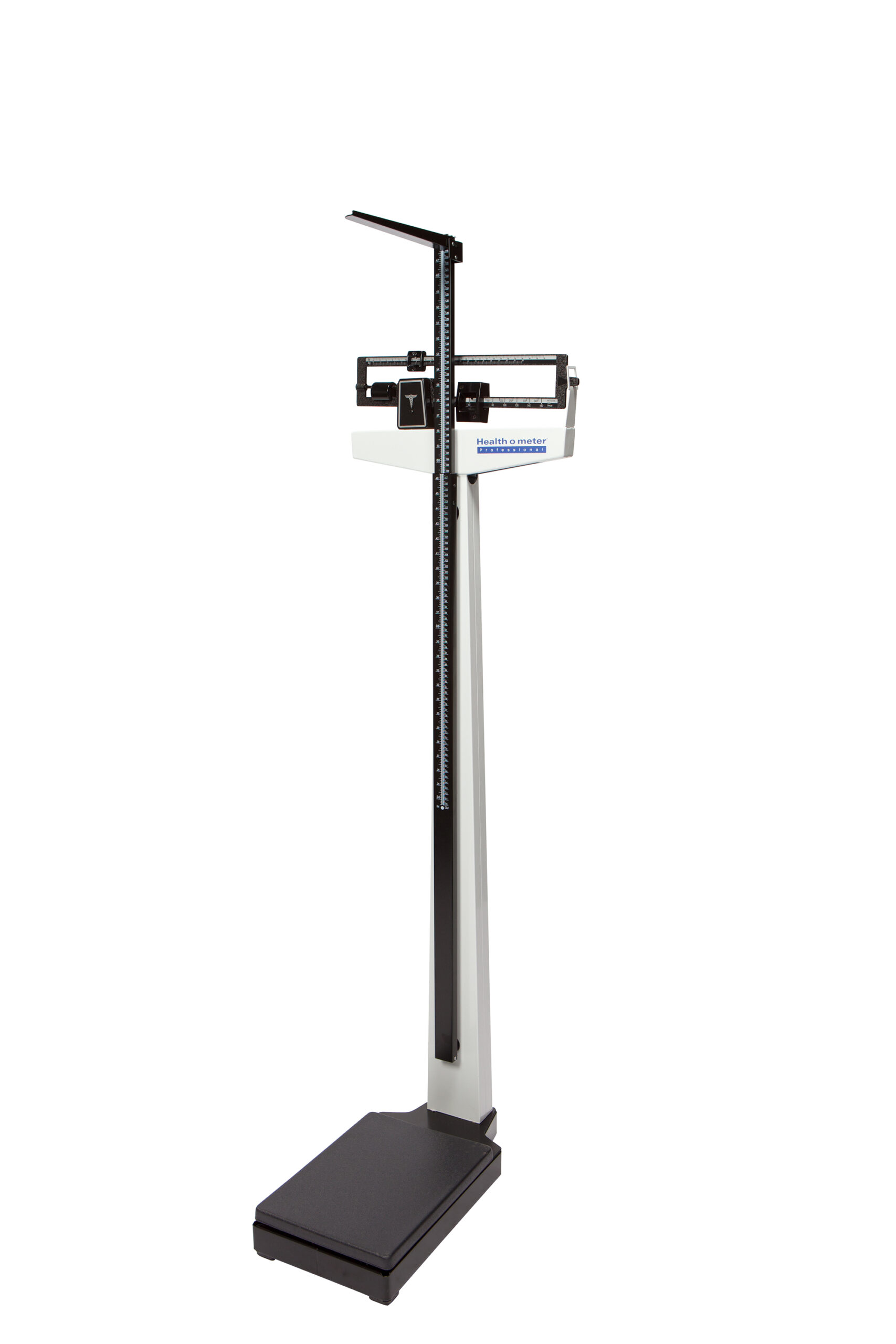 Mechanical Beam Scale, Wheels Included, up to 500 lb/200 kg, Platform  Dimension: 10-1/2W x 14D, Pro Dual Reading Height Rod: 23 - 84