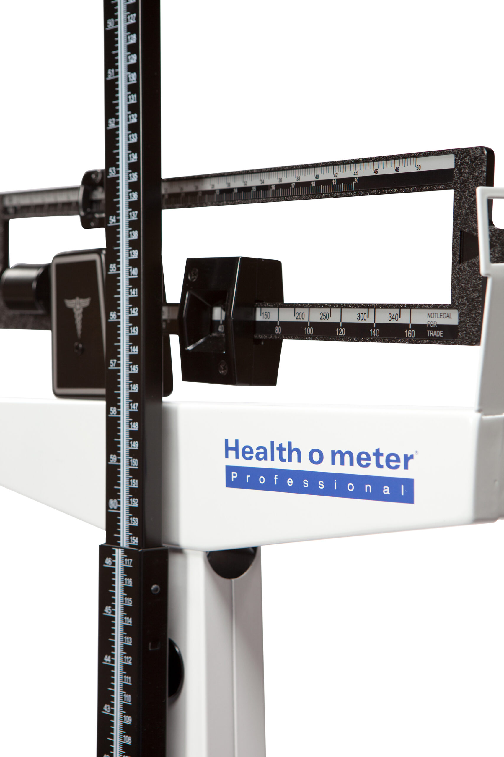 Health O Meter Professional 450KLWH Mechanical Beam Scale, Wheels Capacity: 500  lb/200kg, Graduation: ? lb/100g, Platform Dimension: 10?W x 14D,  Professional Dual Reading Height Rod: 23 - 84 (60cm - 213cm) 