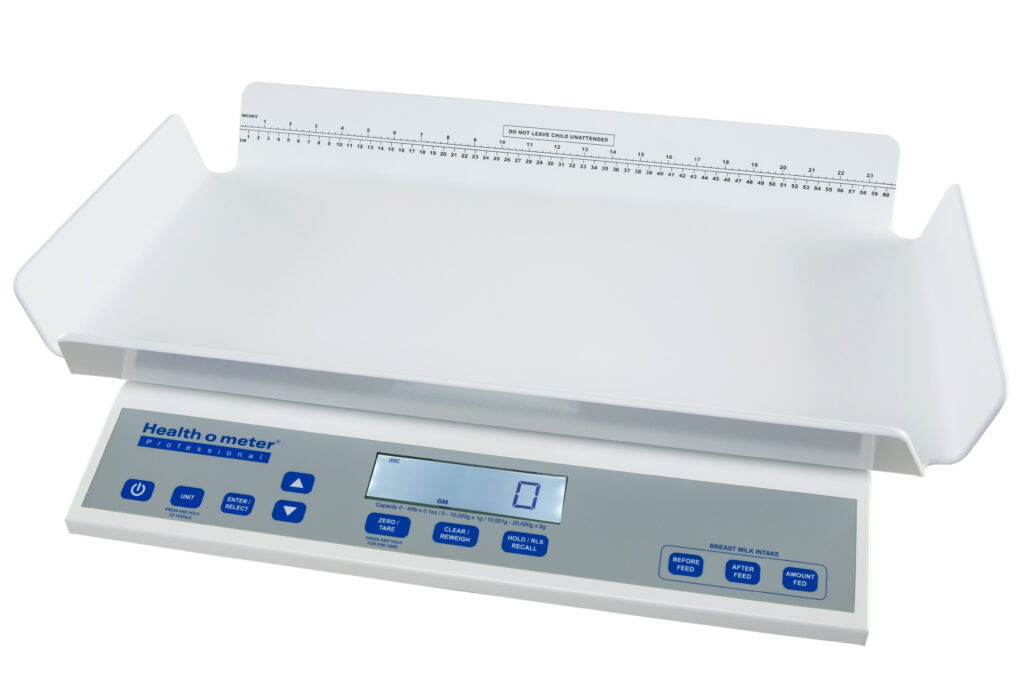 Antimicrobial Neonatal Scale with 4-sided tray